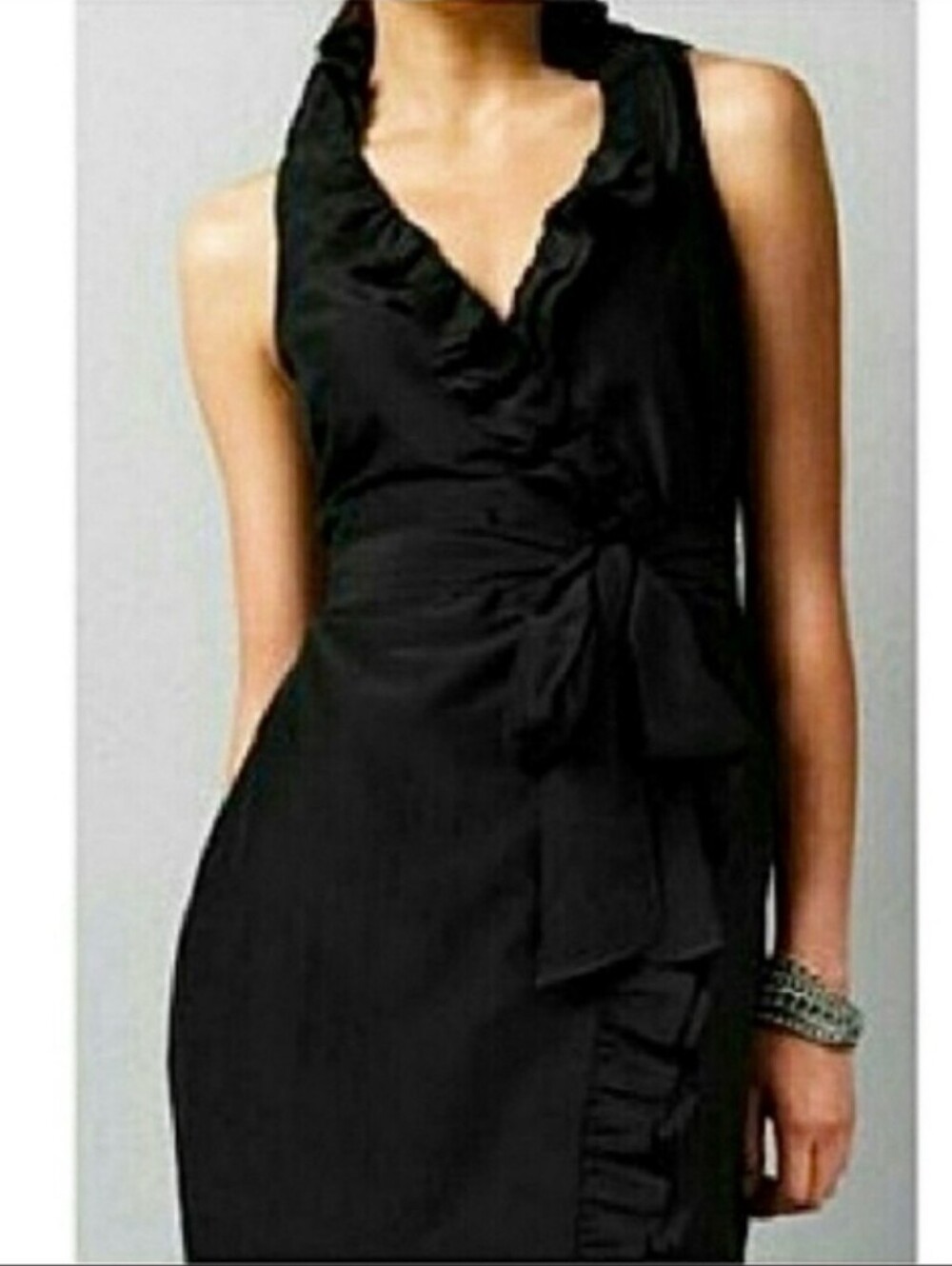 ✨ HOST PICK ✨ Ann Taylor LOFT Sleeveless Wrap Dress Black Cotton/Silk Blend 8P